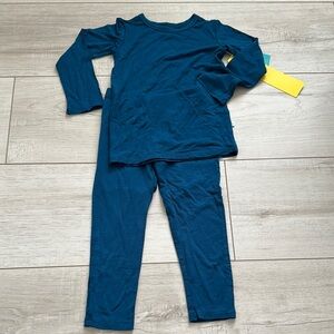 NWT Posh Peanut Solid Blue Pajama Set